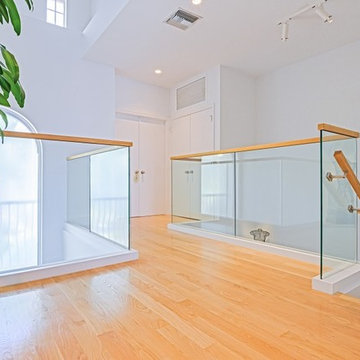 Glass Railings – Wooden Cap Rails