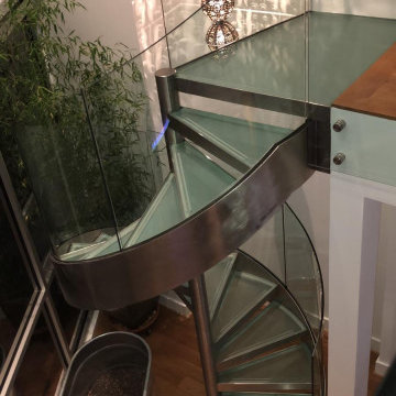 Glass Spiral Staircase in Washington USA
