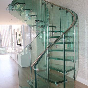 Glass staircase, Olympic Tower, New York