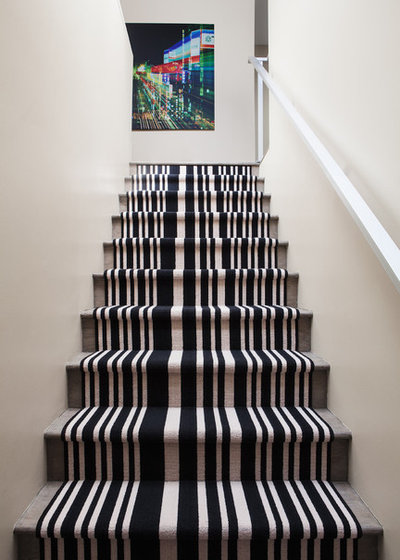 Contemporary Staircase by Melanie Stewart Designs