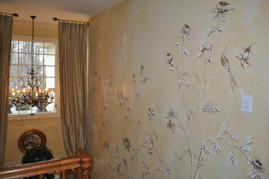 Gold chinoiserie mural