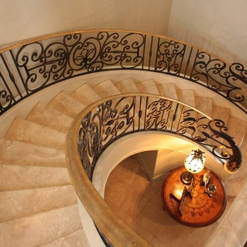 Gold Plated Stair Railing