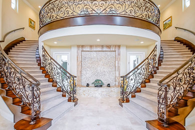 Example of a tuscan staircase design in Orange County