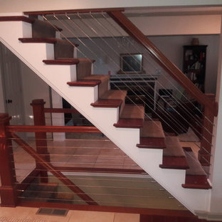 Fotos de escaleras | Diseños de escaleras con contrahuellas de madera