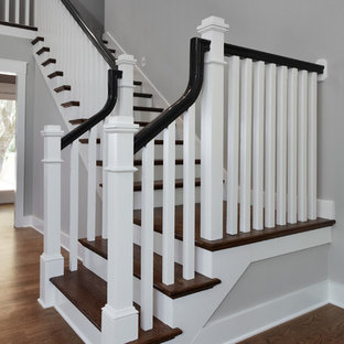Inspiration for a transitional staircase remodel in Charleston