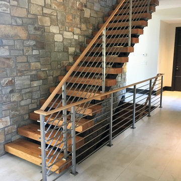 Greg - modern staircase and horizontal railing