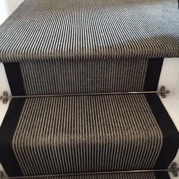 Grey Striped Carpet to Stairs in North London