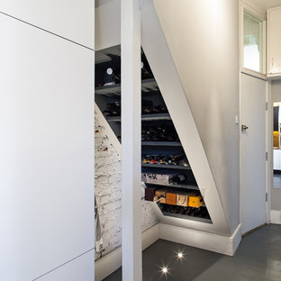 Inspiration for a small contemporary staircase in London.