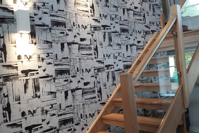 ウエストミッドランズにあるコンテンポラリースタイルのおしゃれな階段の写真