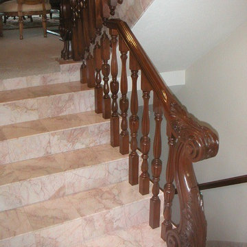 Hand Carved Handrail and Baluster