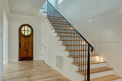 Staircase - transitional staircase idea in Nashville