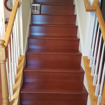 Hardwood stair install