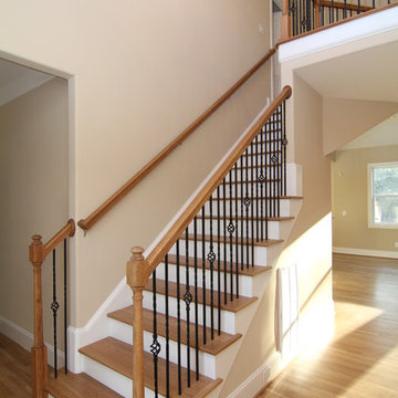 Hardwood Staircase Ideas in Foyer