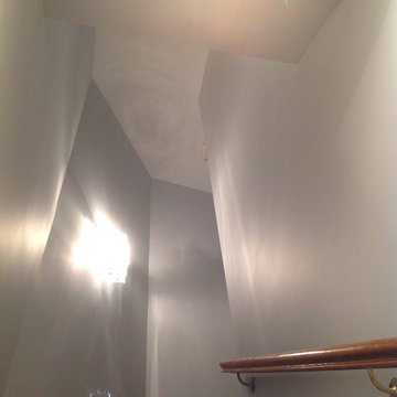 High ceilings and wall repair after wallpaper removal