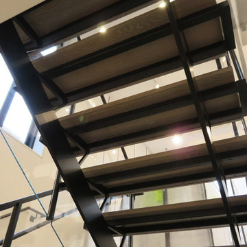 High End Commercial Stair and Hammered Handrail