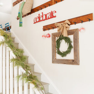 Staircase - shabby-chic style staircase idea in Columbus