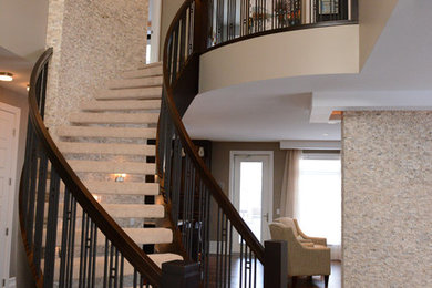 Inspiration for a contemporary staircase remodel in Other