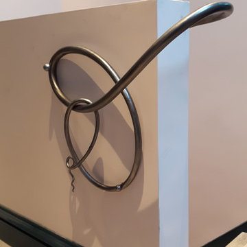 Hot forged interior handrail