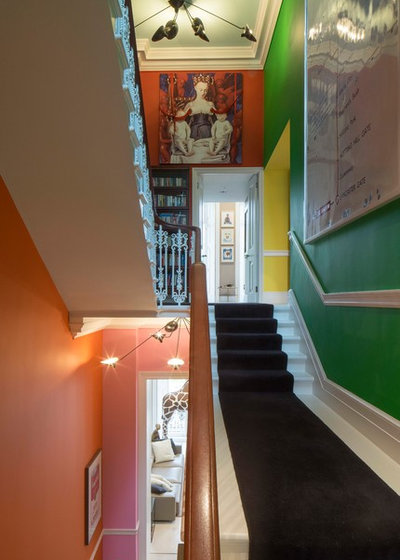 Eclectic Staircase by Hub Architects and Designers ltd