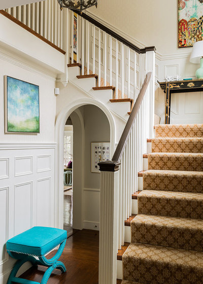Traditional Staircase by Katie Rosenfeld Design