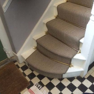 Installing Carpet Runner and Stairrods to Stairs