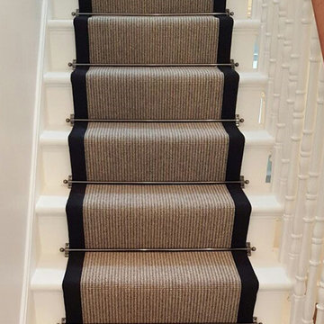 Installing Carpet to Stairs with Black Border