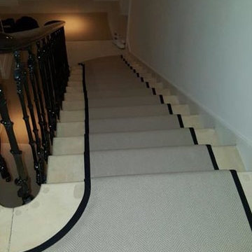 Installing Carpet to Stairs With Border