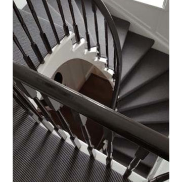 Installing Stripey Carpet to Stairs in Private Residence