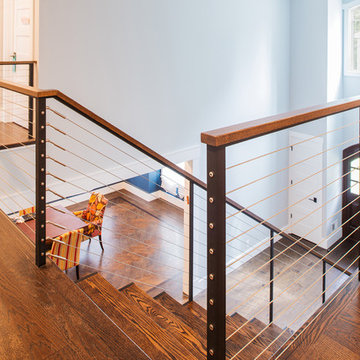 Interior Foyer Stairs and Cable Railings