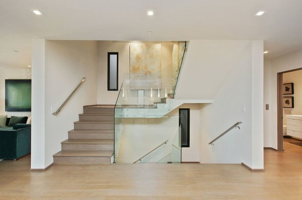 Modern Staircase by California Shower Door Corp.