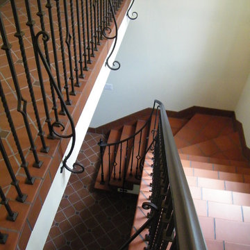 Interior iron stair rail