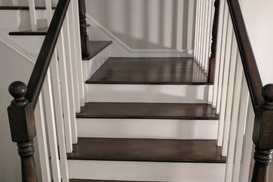 Transitional staircase photo in Orange County
