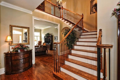 Example of a classic staircase design in Charlotte