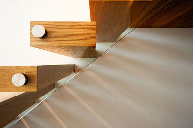 This is an example of a contemporary staircase in West Midlands.