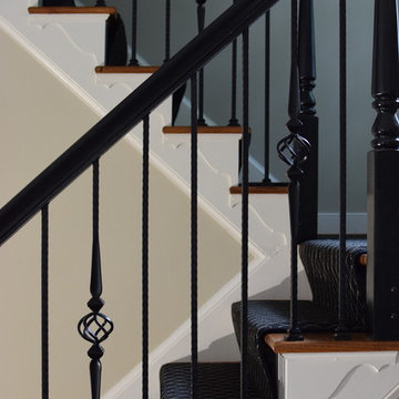 iron baluster remodel at The Highlands