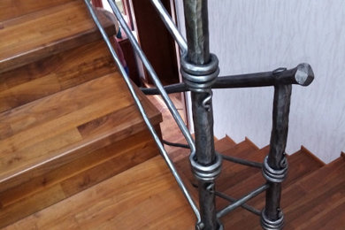 Iron Work, hand forged custom Railing for Luxury Home in Northern Bohemia