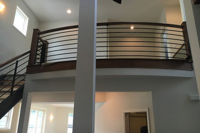 Example of a mountain style staircase design in Denver