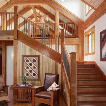 Kentucky Craftsman Timber Frame Home - The Paducah Residence - Stairs & Loft