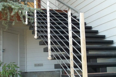 Photo of a contemporary staircase in Boise.