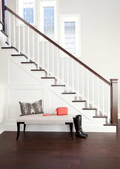 Transitional Staircase by PURE Design Inc.