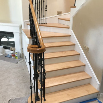 Laguna hills full stairway and landing remodel