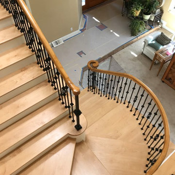 Laguna hills full stairway and landing remodel