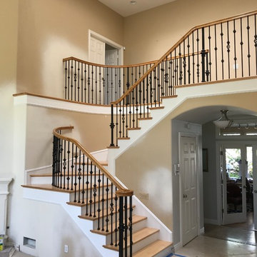 Laguna hills full stairway and landing remodel