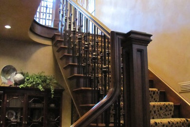 Inspiration for a huge timeless staircase remodel in Kansas City