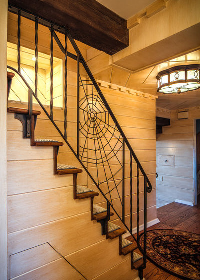 Eclectic Staircase by MGLM Architects