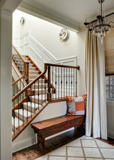 Traditional Staircase by Melissa Lewis Interiors