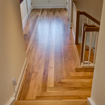 Landing - Red and White Wormy Oak Floor