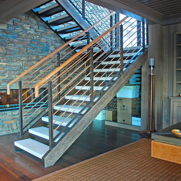 Leather Wrapped Stair Railings