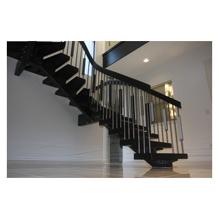 LED Balusters - Raw Metal Stringer - Modern - Staircase - Miami - by ...