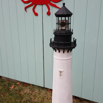 Lighthouse Newel Post, Rotating Light